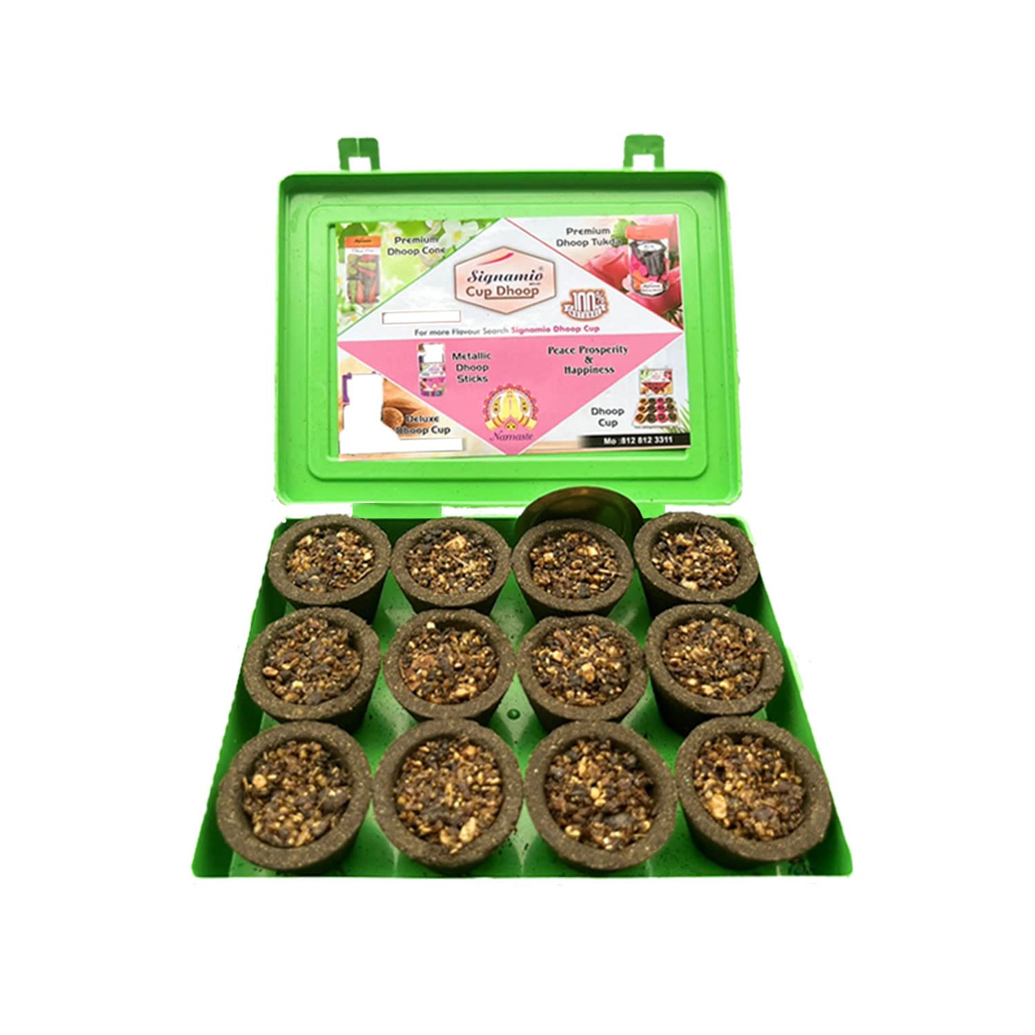 SIGNAMIO Wood Sambrani Havan Dhoop Cup for Pooja With Divine Fragrance(Pack Of 1, 12 Cups)For Home & Office, Yoga, Puja, Prayer, Festival, Meditation & Spiritual Events (B0BWJTJQ94) Amazon Price History, Amazon Price Tracker