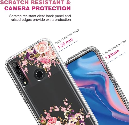 Miniatura 2 de Funda para Y9 Prime 2019/Honor 9X/P Smart Z con protector de pantalla de vidrio templado, cuerpo completo transparente con protección de diseño