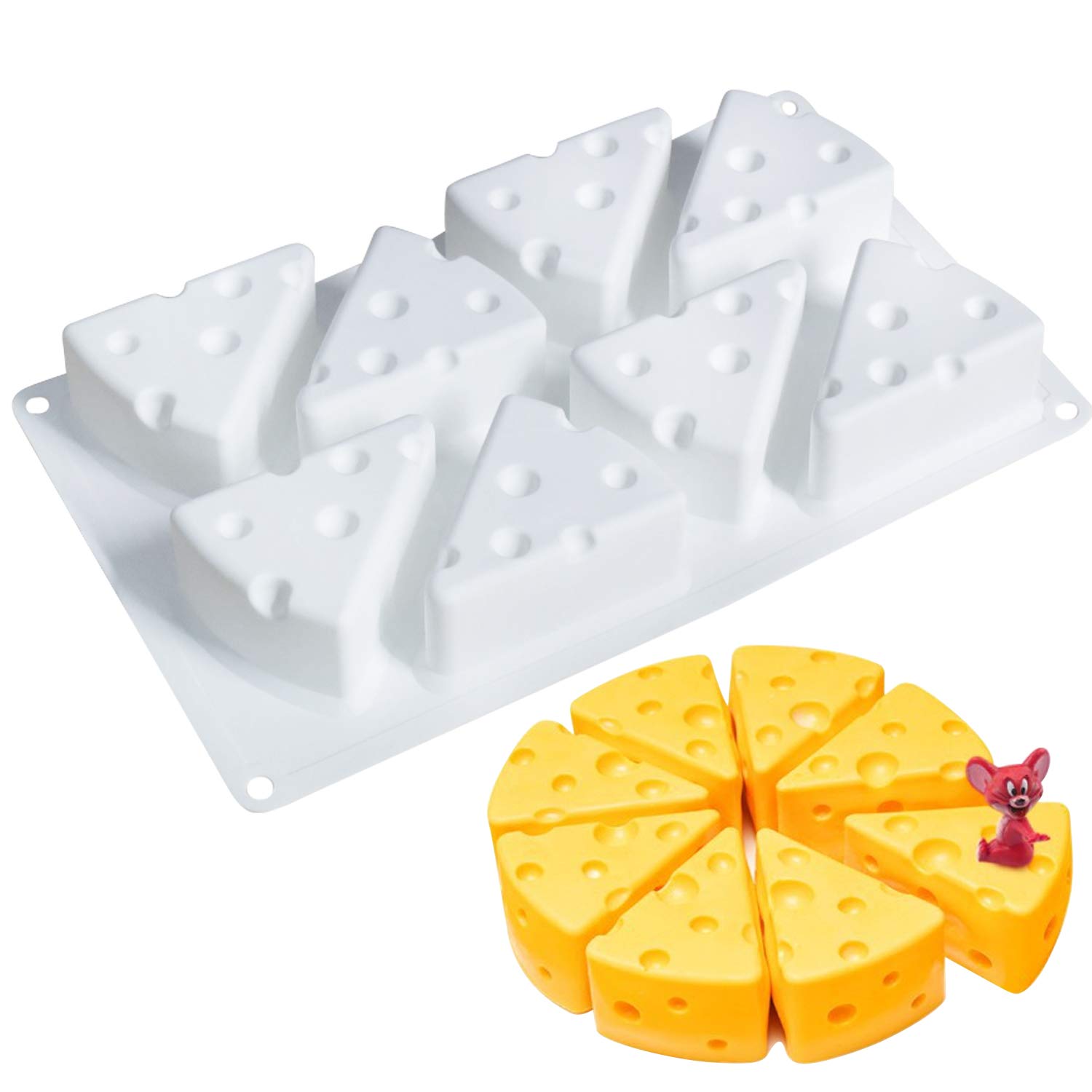 3-Cavity Aluminum Trigon Pyramid Cake Mold – 8.5x8.5x6cm Triangle Shape For Mousse, Cheesecake, Tart (Set With Holder) - View #8