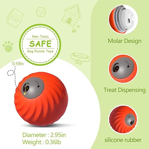 Miniatura 2 de Juguetes interactivos para gatos, alimentador lento 2025, juguetes duraderos activados por movimiento para perros y gatos para mantenerlos ocupados