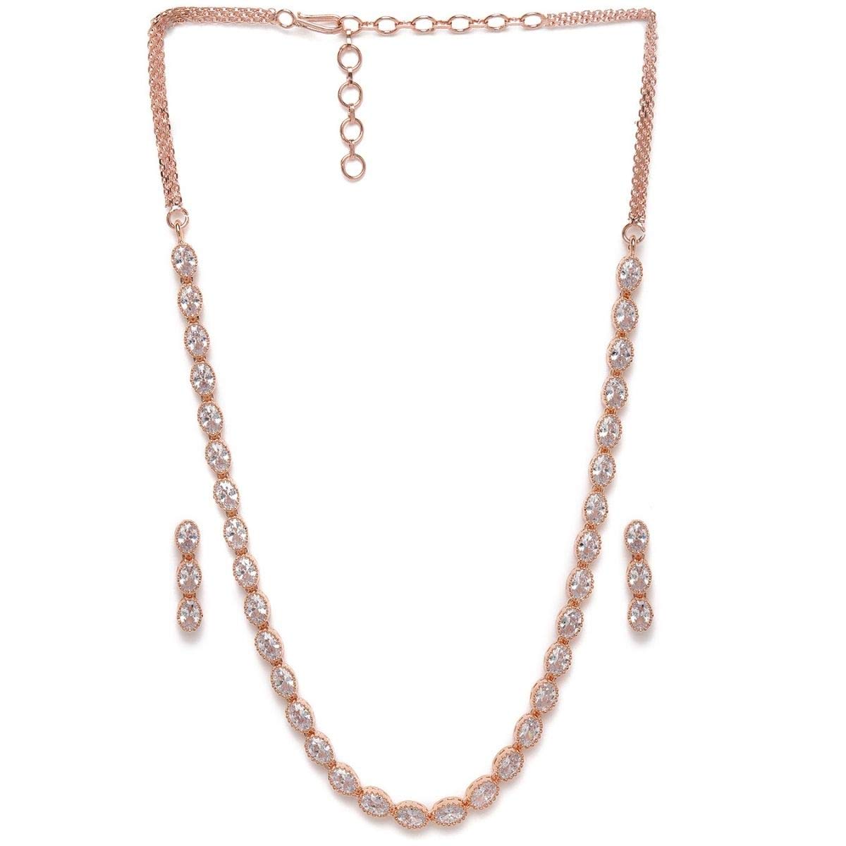 See full amazon price history chart for ACCESSHER Rose Gold-Plated AD-Studded Handcrafted Jewellery Set For Women & Girls ACCESSHER Rose Gold-Plated AD-Studded Handcrafted Jewellery Set For Women & Girls (B0913FBPV3) Amazon Price History, Amazon Price Tracker
