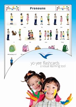 Pronouns Flash Cards - Vocabulary Picture Cards for Toddlers, Kids, Children and Adults