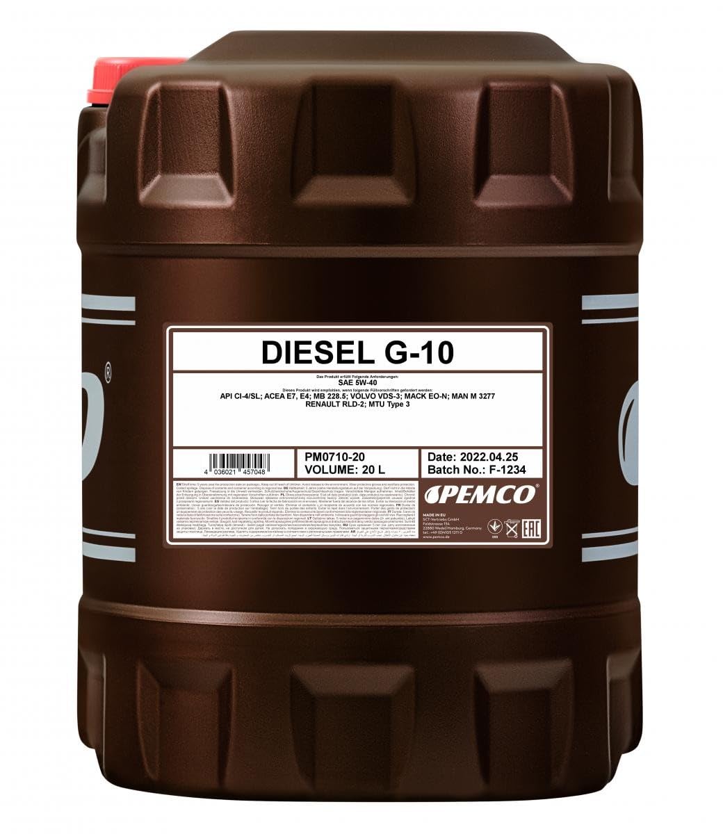 Aceite de Motor para automóvil PEMCO Diesel G-10 20 litros