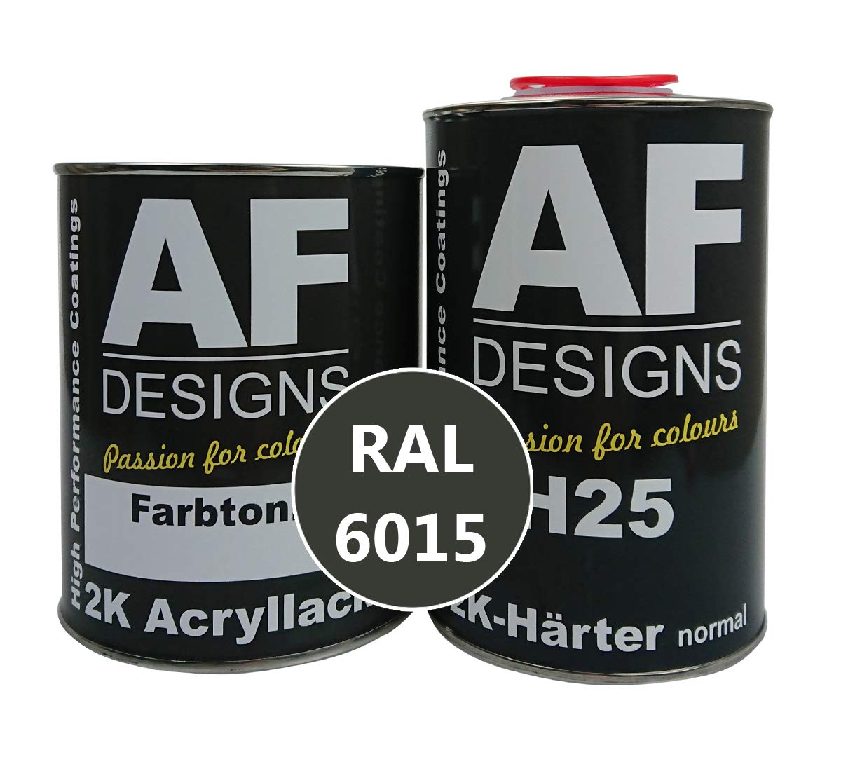 Alex Flittner Designs Lakier 2K 4,5 kg zestaw RAL 6015 czarny matowy lakier do drewna maszyny lakier przemysłowy do samochodów ciężarowych NFZ