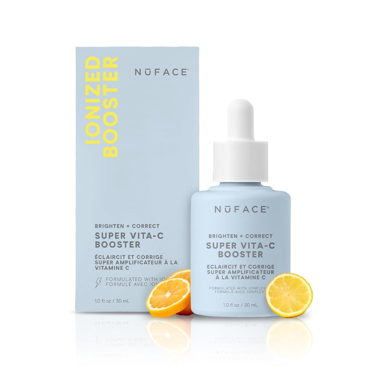 NuFACE Vita-C Brightening Face Serum - Vitamin C Serum for Dark Spots & Even Skin Tone + Niacinamide for Soothing Redness - Boosts Results of Microcurrent Treatments, Daily Skin Care (1oz)