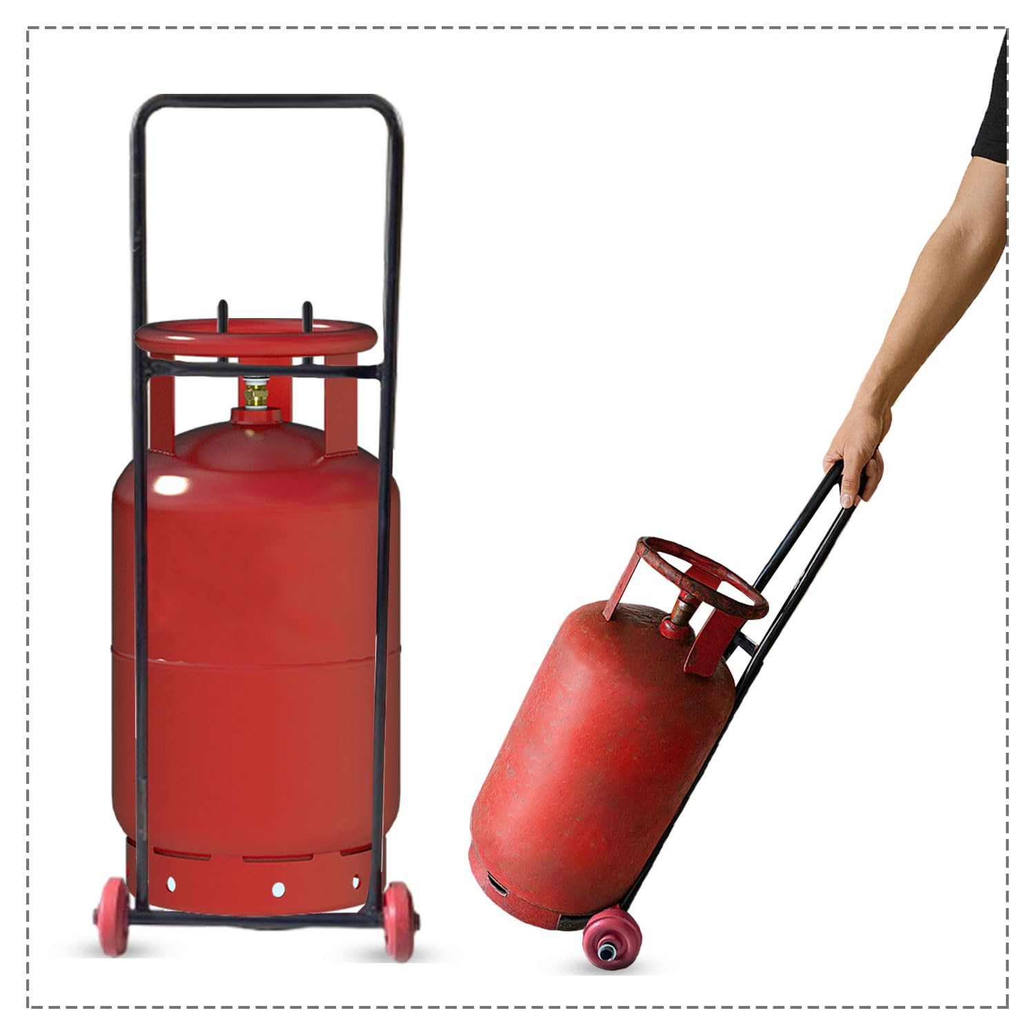A to Z Hub Metal Gas Heavy Duty Gas Cylinder Carrying Trolley Without Touching Cylinder,Lpg Cylinder Shifting Trolley Stand,Cylinder Moving Trolley,Cylinder Transfer Trolley for home and industries-image-16