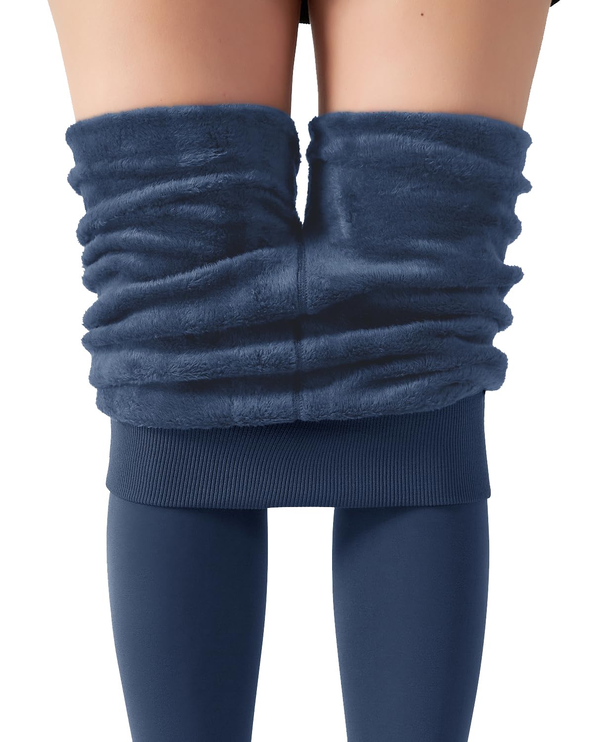 Iserkafe Fleece Lined Tights Women Winter Warm Thick Tights Thermal Velvet Pants Tummy Control Soft Stretchy