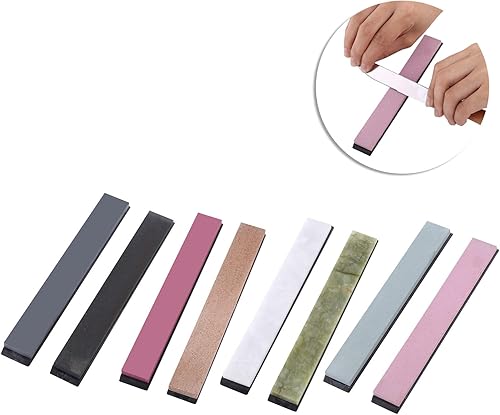 Miniatura 5 de Juego de 8 piedras para afilar cuchillos, afilador de cuchillos profesional, kit de afilador de piedra de afilar con base de 240 # a 10000 #, grano