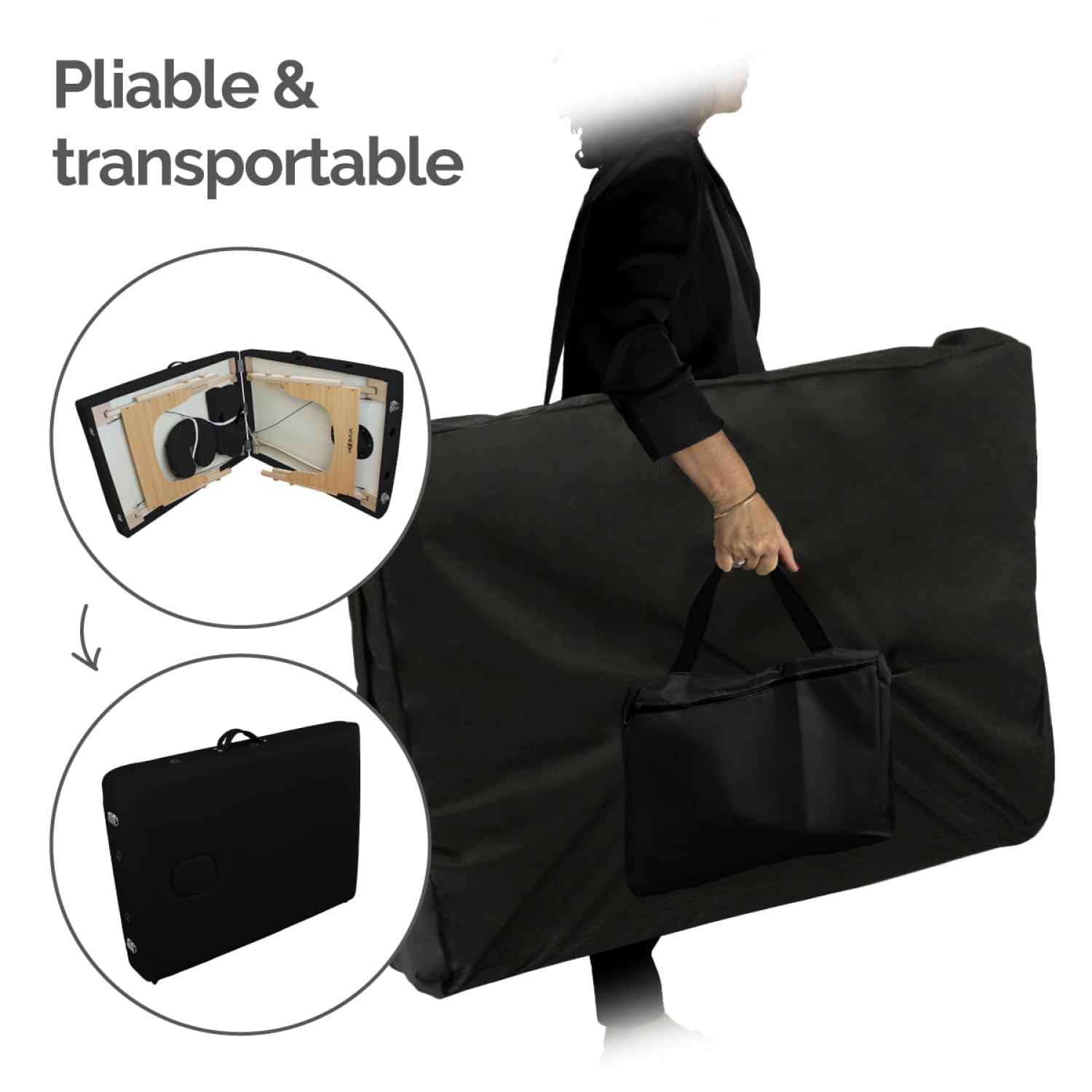 Vivezen Massageliege – Faltbar, Höhenverstellbar Mit Zubehör & Tasche