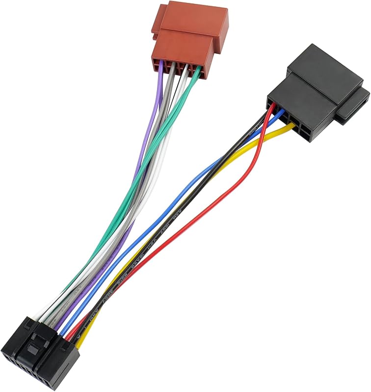 ISO Wiring Harness Adapter for Kenwood Radio Connector | 16Pin Car Stereo Radio Wire Harness Cable Plug Compatible with Kenwood KDC KRC Head Unit