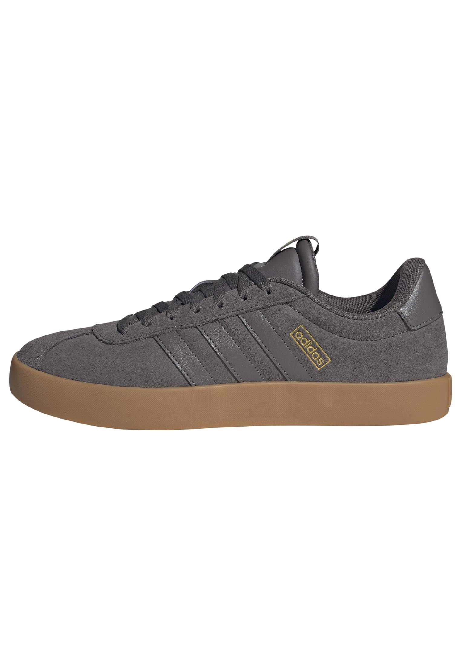 adidas Men's VL Court 3.0 Shoes, Charcoal/Charcoal/Gold met, 10.5 UK
