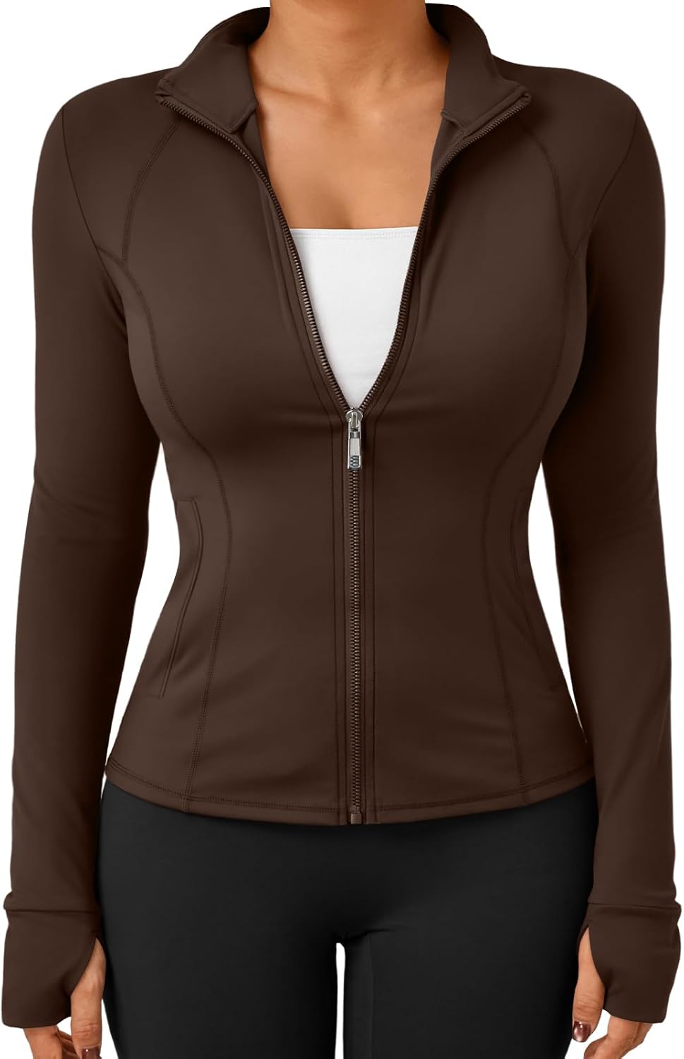 Trendy Queen Womens Lightweight Zip Up Jackets 2025 Athletic Hoodies Fall Gym Shirts Running Workout Clothes with Pocket