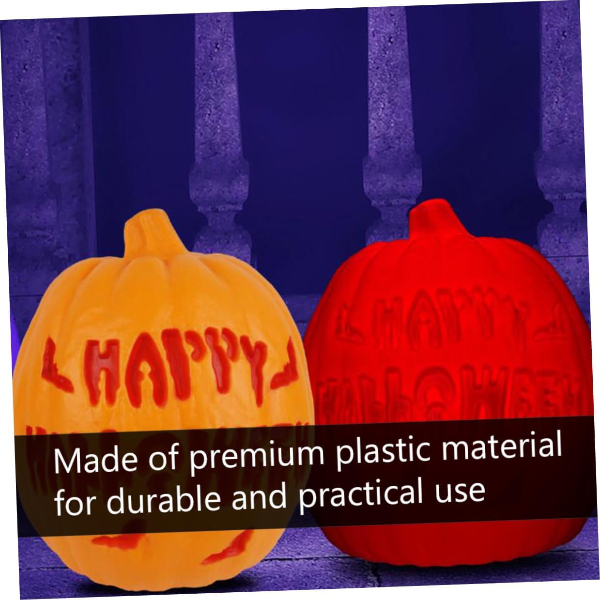 Zerodeko Halloween Hollow Carved Pumpkin Lamp Orange Decorative Party Pumpkin Light Halloween Supplies Without Battery for Home and Event Decoration
