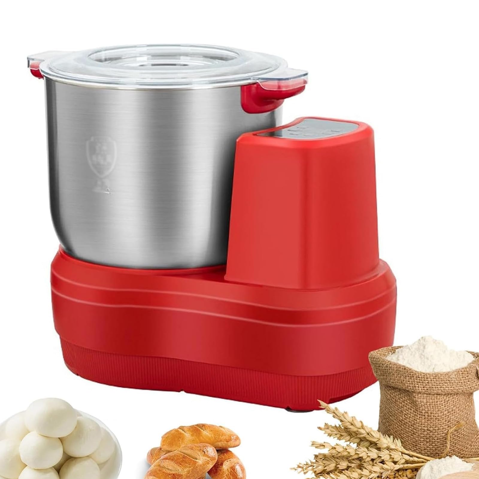 Amasadora Eléctrica De 200 W, 12 L De Capacidad, Diseño Dividido, Función De Fermentación, Temporizador Inteligente para Amasado Rápido De 15 Minutos, Ideal para Cocinar Y Hornear