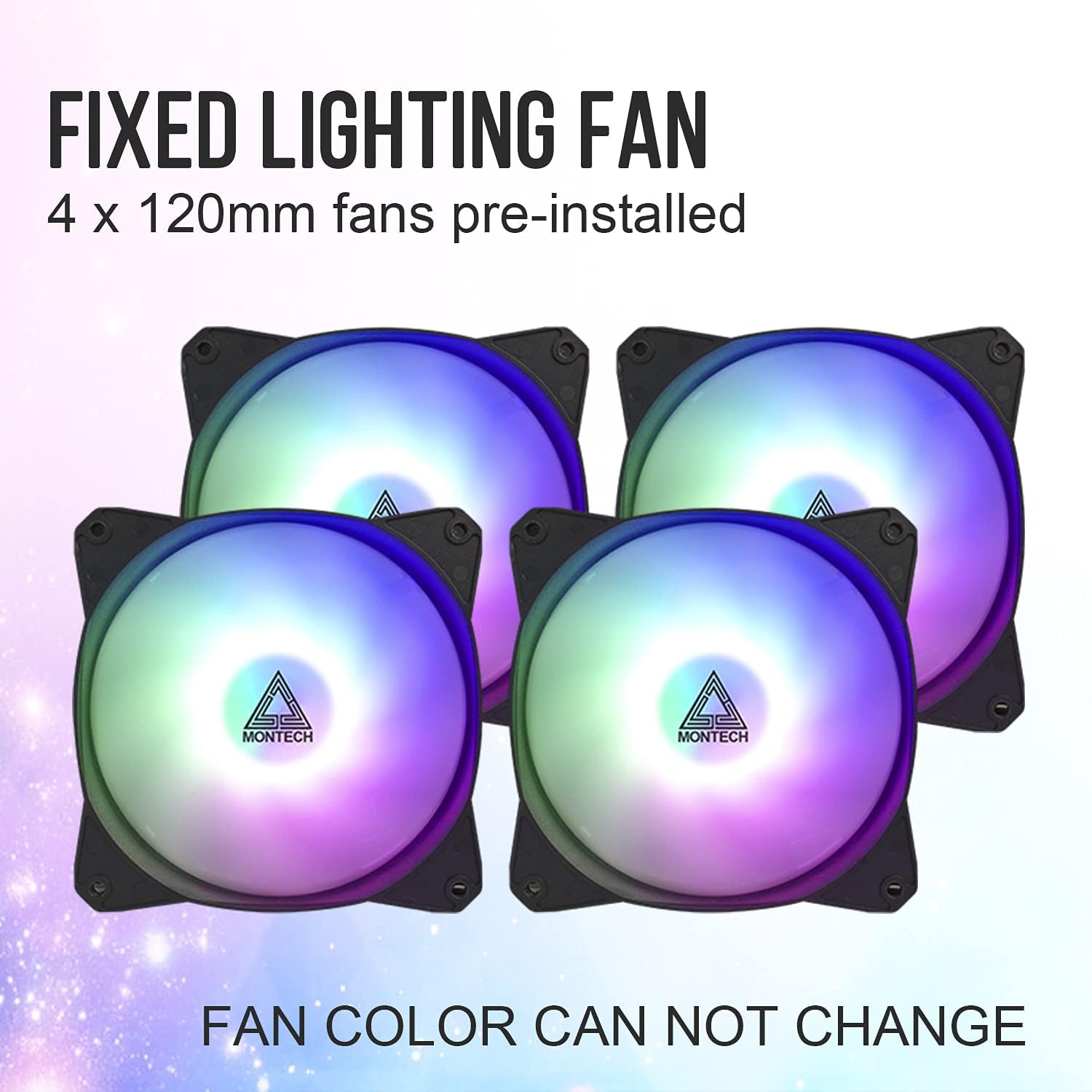 Four 120mm Autoflow RGB fans
