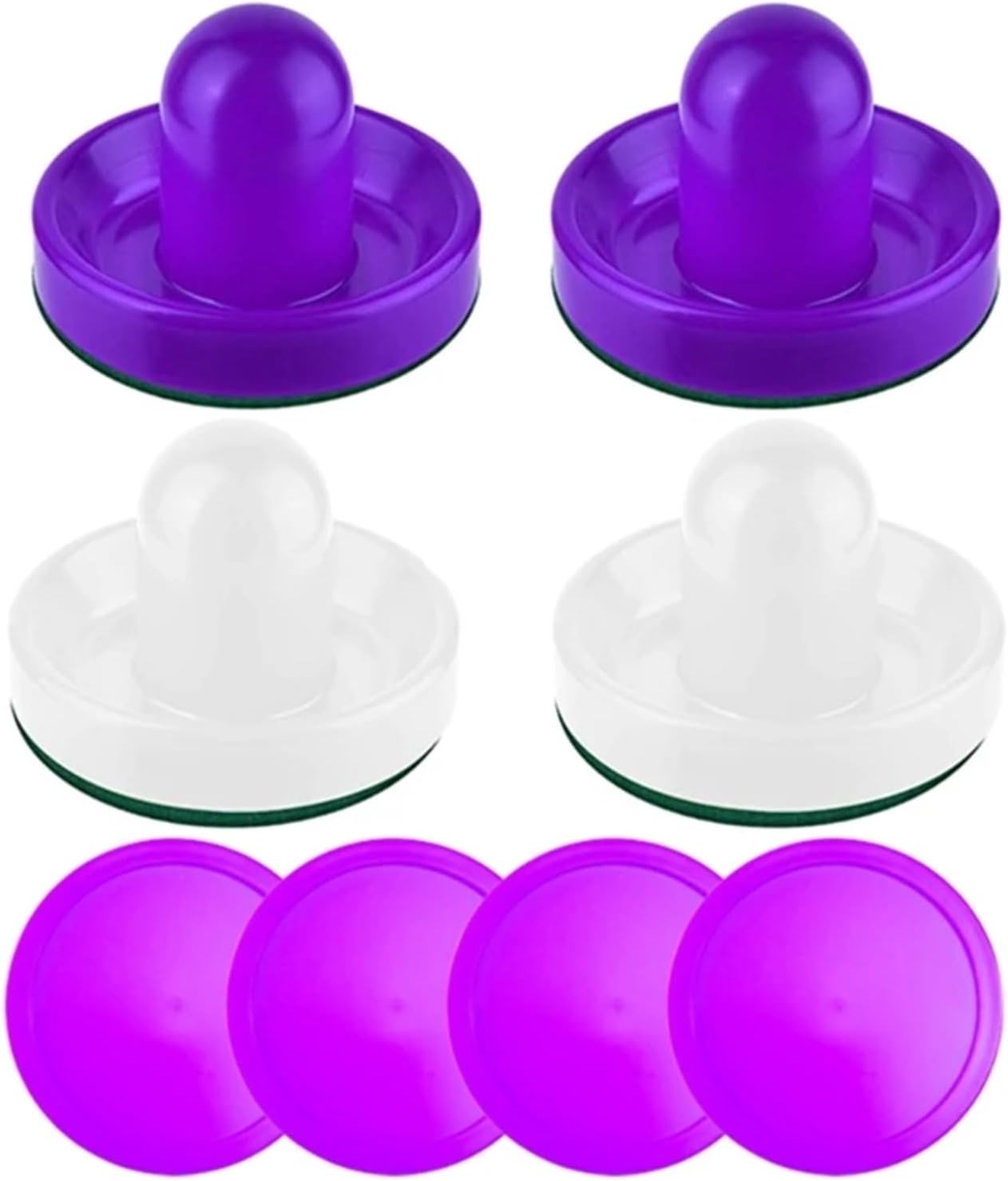 4 Set Air Hockey Pusher and Paddle Replacement Pucks for Game Table Equipment Set