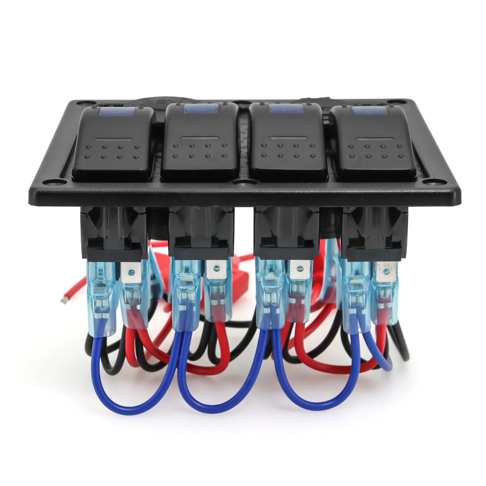 Przełączniki morskie, Przełącznik Przycisk Sterowania 4 Przyciski Zapalniczka Podwójne Ładowarki USB Panel Przełączany Z Niebieskim Światłem LED Do Samochodu Morskiego Łodzi