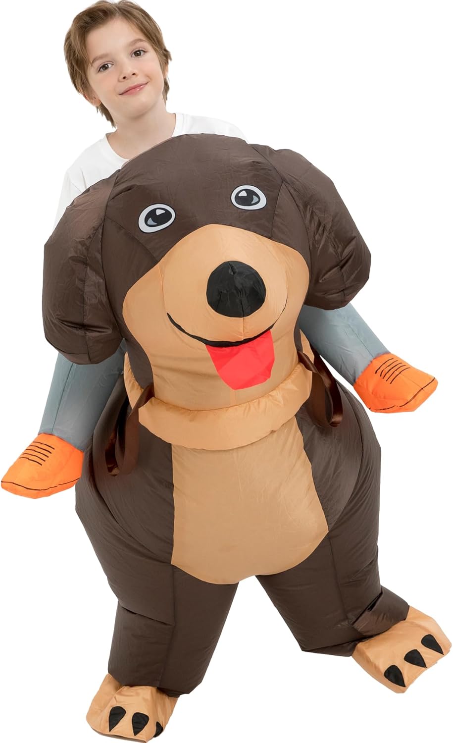 One Casa Inflatable Dog Costumes for Kids,Blow Up Dachshund Suit,Ride On Halloween Costumes for Boys Girls - Image 8