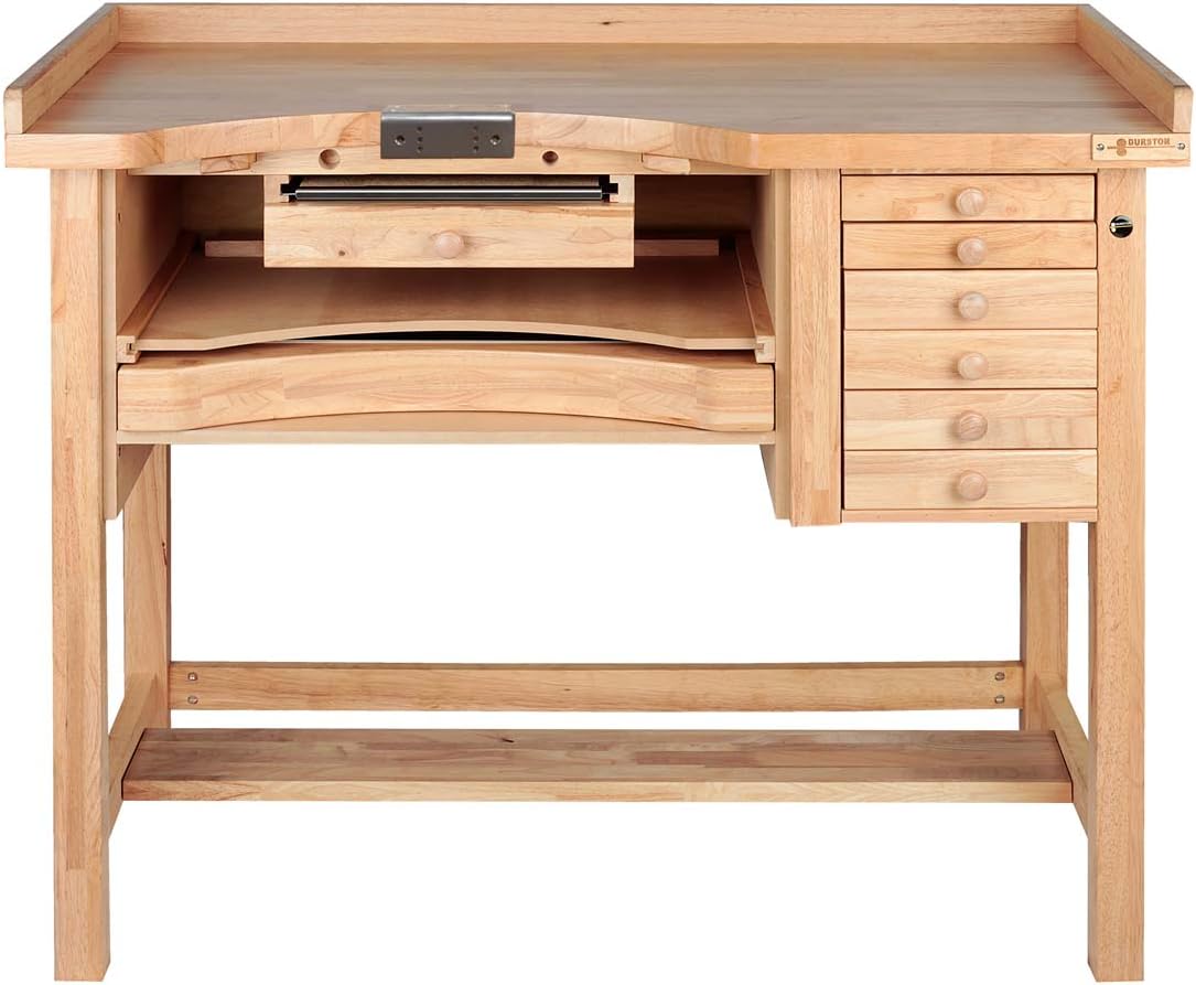 Durston 7 Drawer Jeweller's Hardwood Superior Workbench, for Jewellery Making, Watch Repairs and DIY