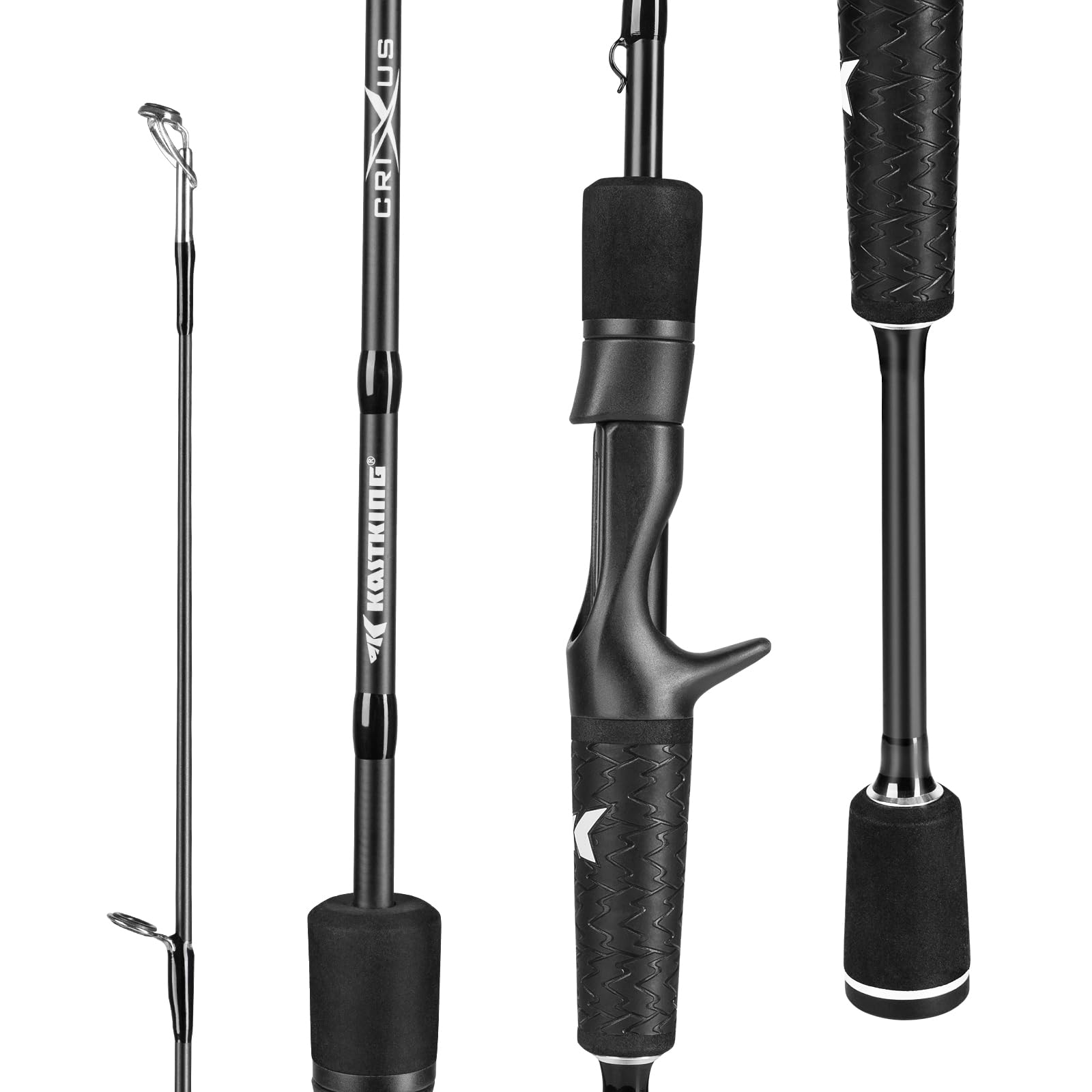 kastking crixus fishing rodsim6 graphite spinning rod amp casting rod wzirconium oxide ring stainless steel guides superpolymer handle