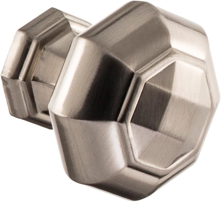Atlas Homewares 418 Elizabeth 1-3/4 Inch Diameter Geometric Cabinet Knob, Brushed Nickel