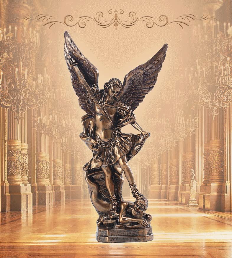 Amazon.co.jp: 樹脂聖マイケルがルシファー像を破り、大天使像樹脂大