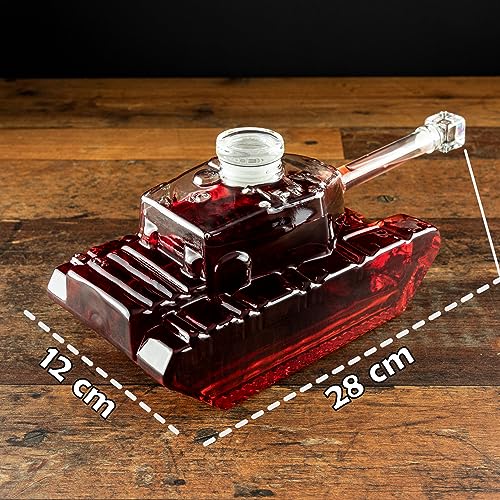 Froster Panzer Karaffe, Whisky Karaffe 1000 ml, Tankförmige Dekanter – Ansicht 7