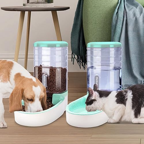 Miniatura 5 de Alimentador automático para mascotas de 3.8 L, alimentador de alimentos y dispensador de agua para perros pequeños y grandes, gatos y mascotas