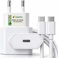 Carregador 30W USB-C PD 3.0 com Cabo Tipo C 1m, Fonte Turbo Bivolt para Carregamento Rápido, Compatível com Samsung, Motorola, Xiaomi, iPhone 15 e Tablets