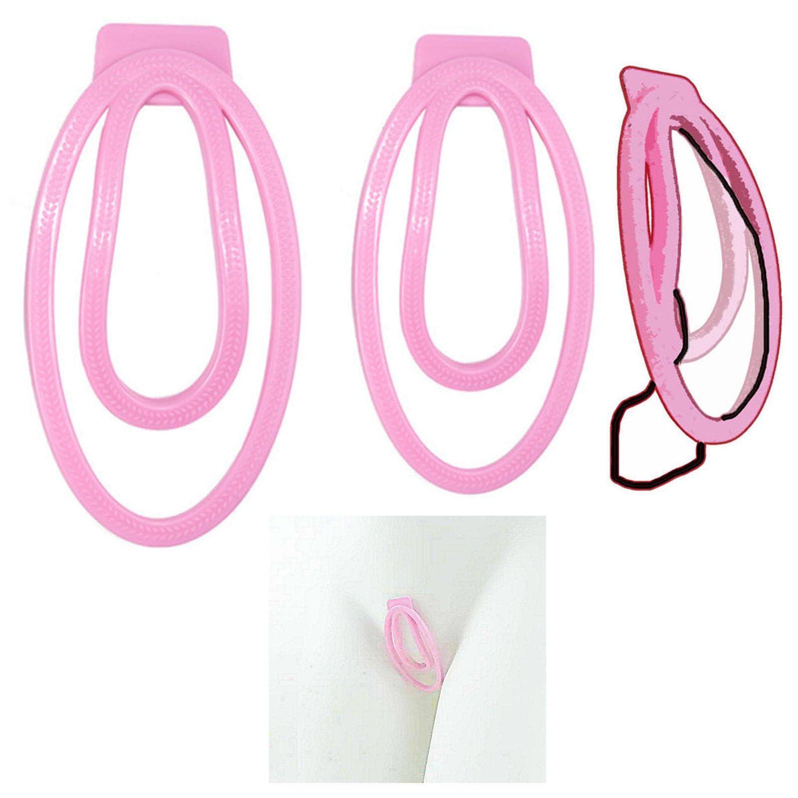 2-Piece Baseball Clip Accessorio Fufu Clip per uomo-A187 (Rosa)