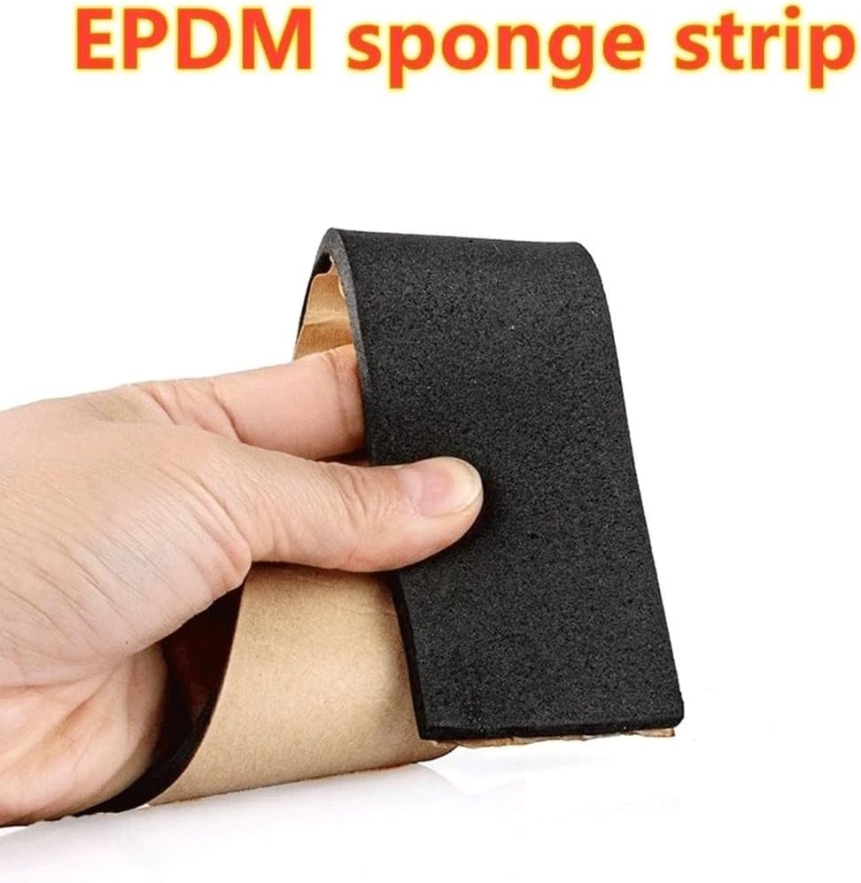 Double Sided Tape Self Adhesive Sponge Seal Strip, Thicken Black EPDM Rubber Single Sided Adhesive Soundproof Foam Anti-Collision Seal Gasket(2mm x 20mm x 10m)