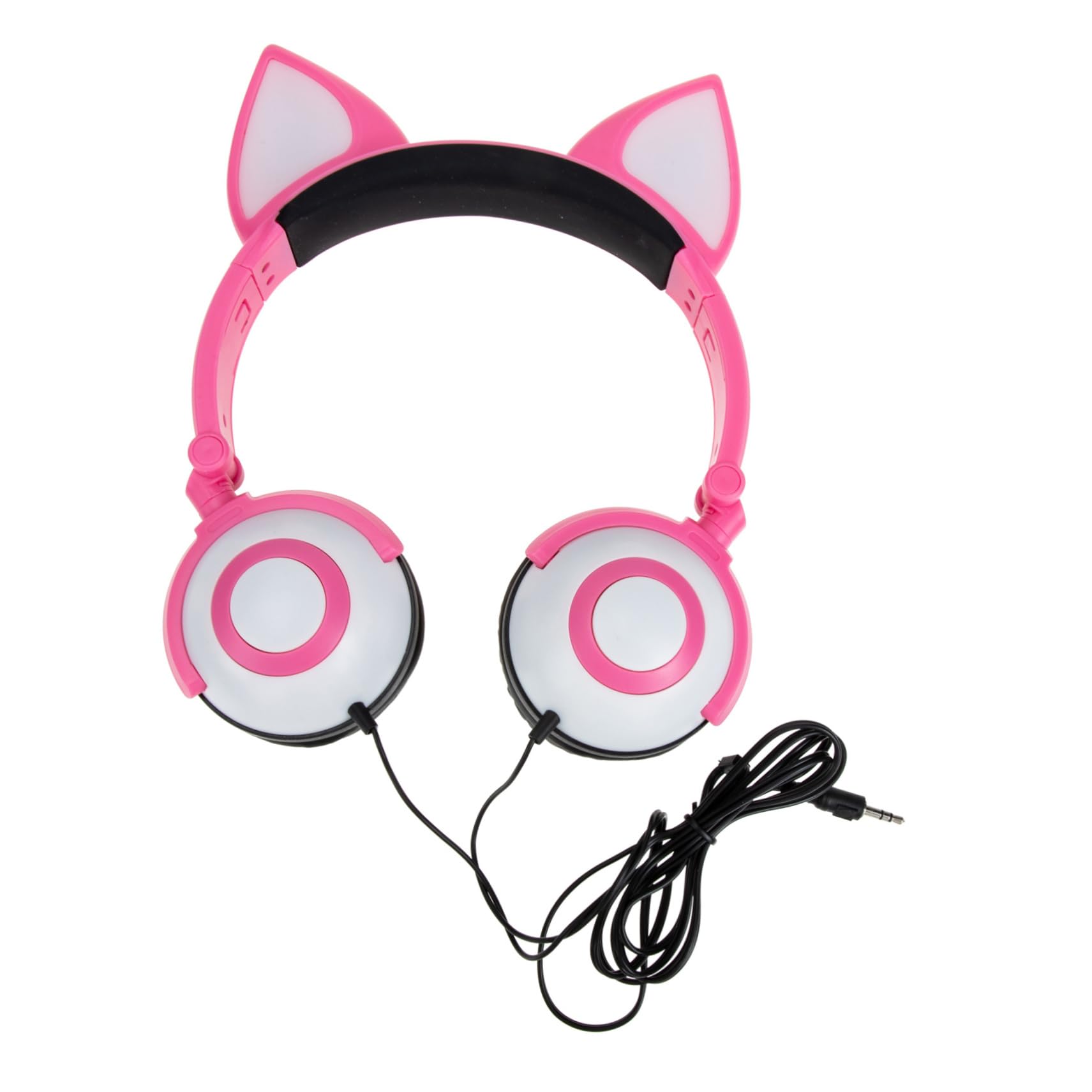 Gatuida Cuffie Cartoon Cat Ear Regolabili Con Luce Led Per Ragazzo Ragazza Design e Leggero Comfort Ergonomico e Antirumore Adatte Ragazzi e Ragazze Per Sport e Viaggi