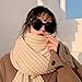Strickschal Warm Langschal Gestrickt Winterschal Einfarbig Mode Groß Verdickt Wollschal Vintage Unisex Schals Deckenschal Halstuch für Damen Mädchen Herren Junge Geschenk (Weinrot,Einheitsgröße)