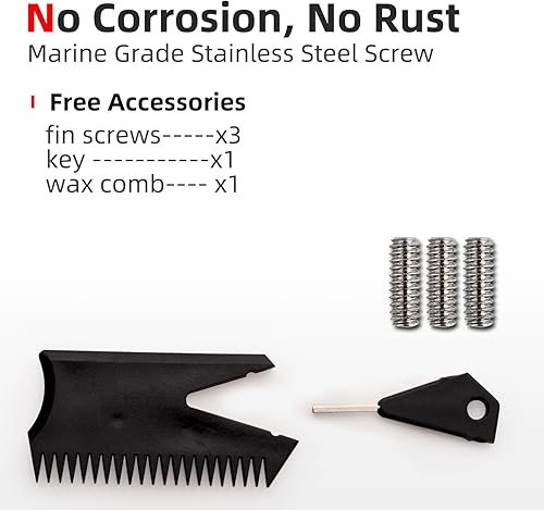 Miniatura 4 de Abahub Juego de aletas de empuje para tabla de surf, compatible con caja de aletas de estilo futuro, 3 aletas reforzadas con fibra de vidrio de alto