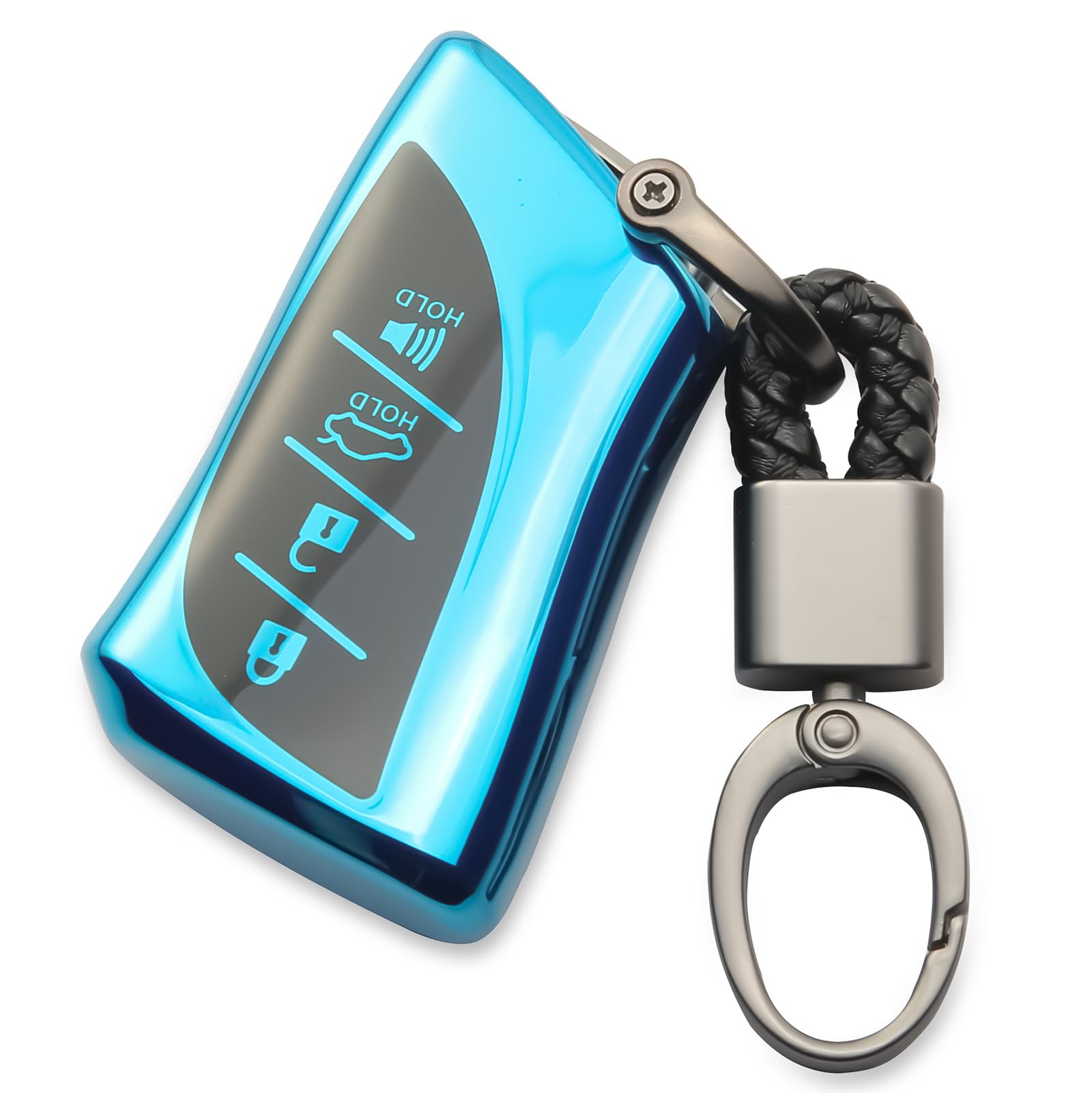 CHENZLIN for Lexus Key Fob Cover TPU Key Case Keychain Compatible with 2018-2025 ES350 LS500 LC500h UX250h RX500h GX550 TX550h LX600
