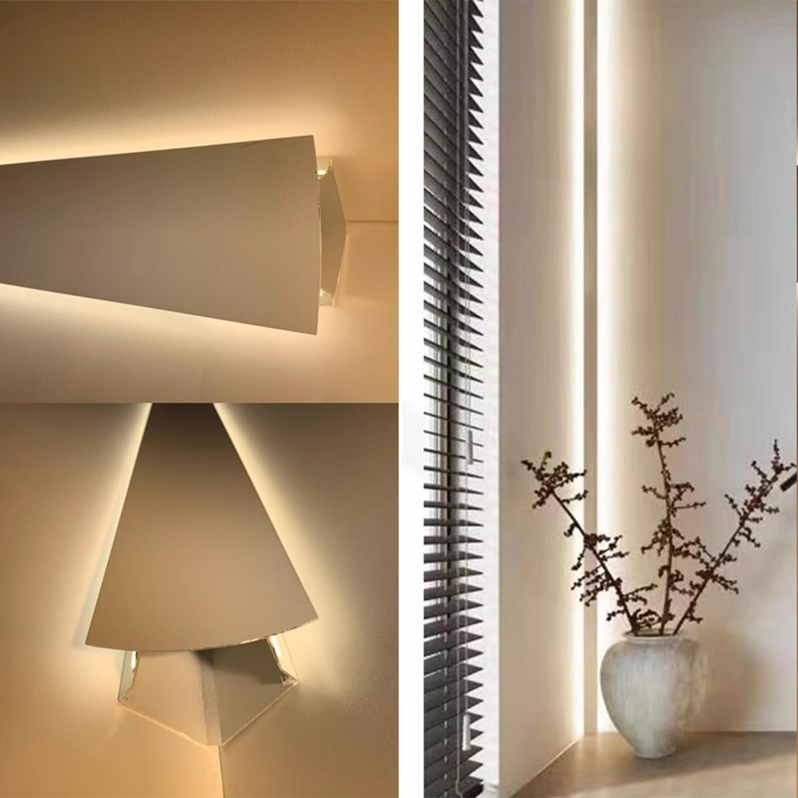 Moldura de remate para Techo, Canal de Aluminio de 9 Metros (30 pies) para iluminación LED indirecta y moldura de remate de Techo - Perfil de pladur versátil para Montaje en Pared y mejoras
