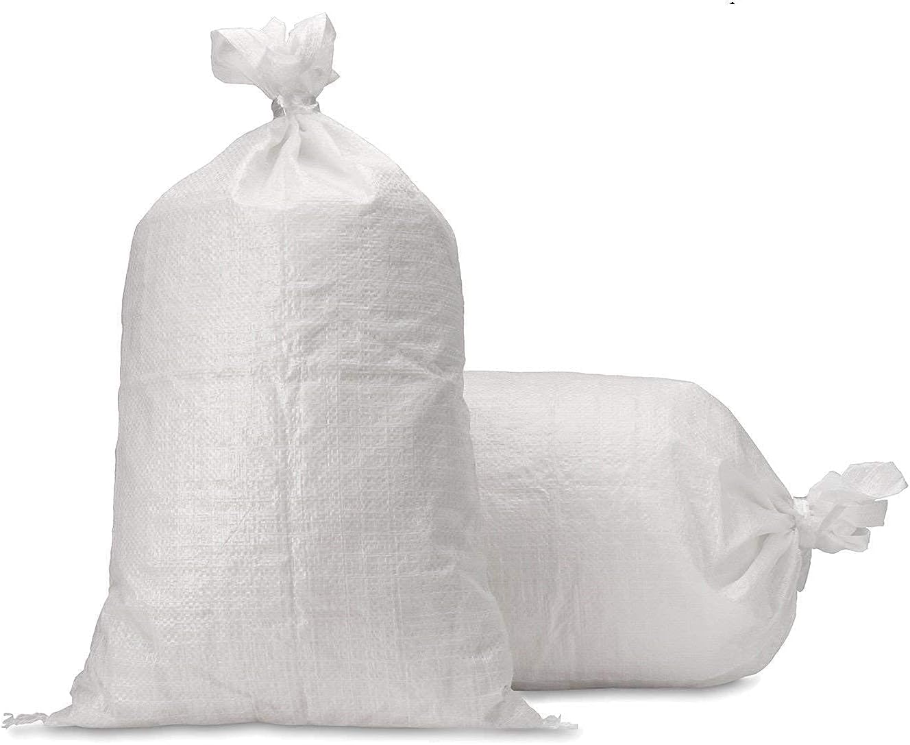 UpNorth Sandbags - Empty Woven Polypropylene Sand Bags w/Ties, w/UV Protection; size: 14" x 26", color: White, Qty of 100, in a box : Electronics