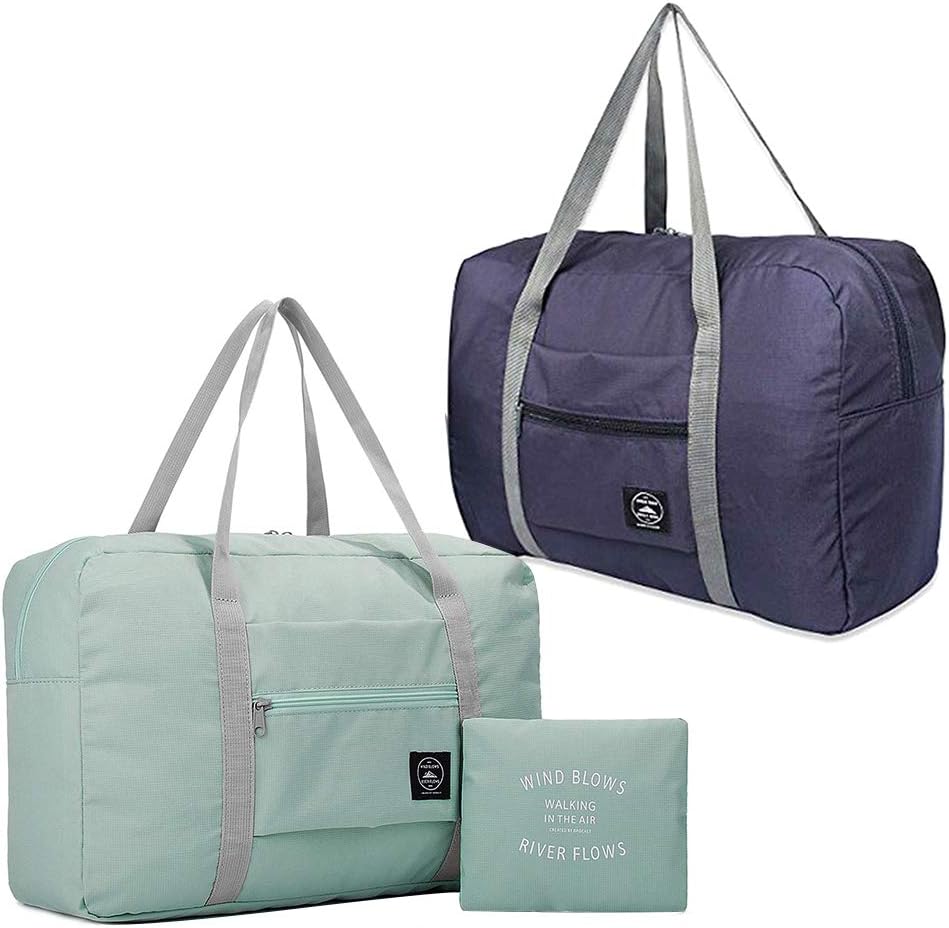 (2 Packs) Waterproof Folding Travel Bag, Lightweight Travel Bag for Sports, Gym, Holidays