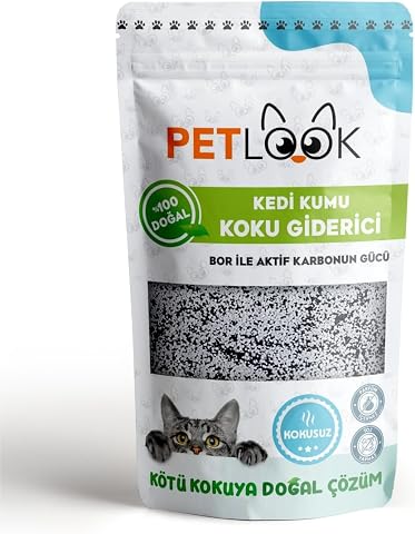 Petlook Kedi Kumu Koku Giderici Aktif Karbon Katkılı Kokusuz 300 gr (KOKUSUZ)