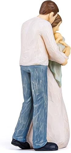 Miniatura 9 de AIDLNS Joy of Family - Figura coleccionable de 3, figura de familia de 3, regalo de aniversario, Navidad, cumpleaños para mamá, papá, recién nacido