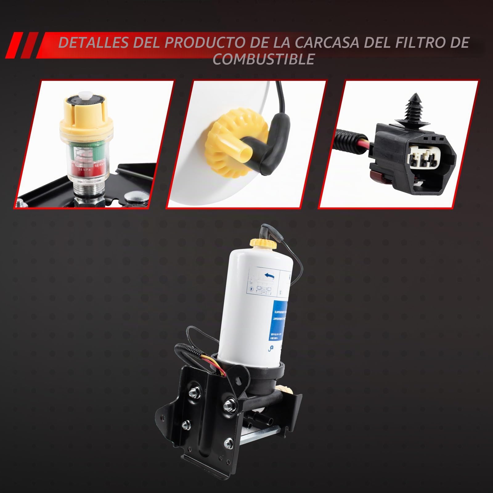 Filtro de combustible diésel, conjunto de filtro de combustible diésel de repuesto para F 0 r d Transit 2.2-3.2 TDCI MK7 2006-2014, accesorios de coche, pieza # 1685716 6C119155BE