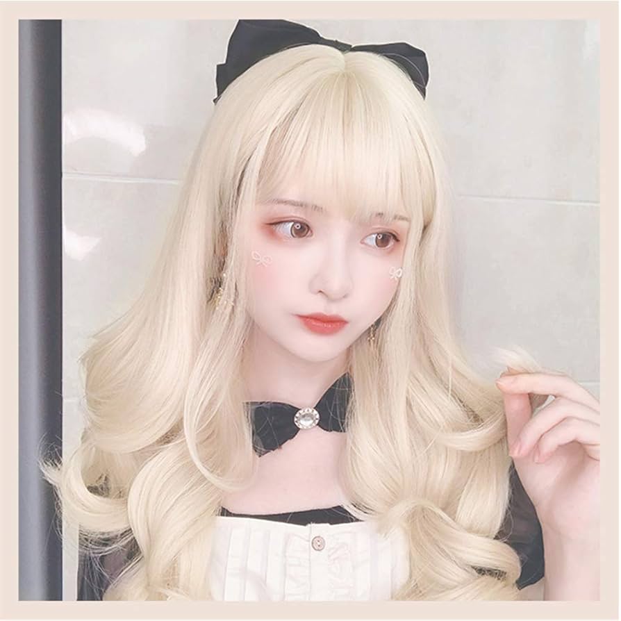 Monkeep コスプレ ロリータ ウィッグ ロング 金髪 クリーム アッシュ Monkeep コスプレ ロリータ ウィッグ ロング 金髪 クリーム