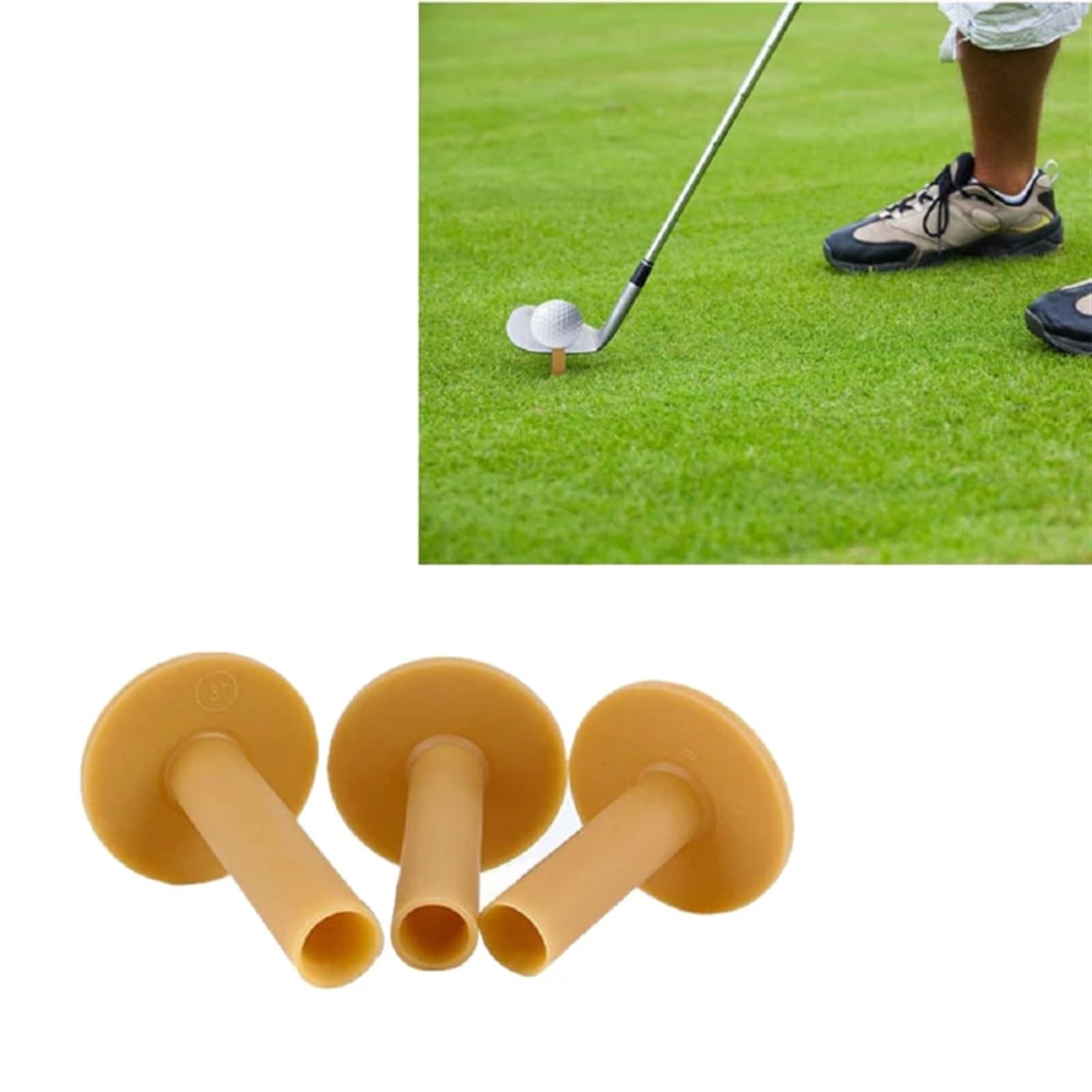Golf Tee 10 stücke Gummi Golf Tee-Halter for Outdoor Sport Golf Praxis Driving Range 42mm 54mm 70mm 80mm Golf Ball Praxis FüR Einen Idealen Abschlag