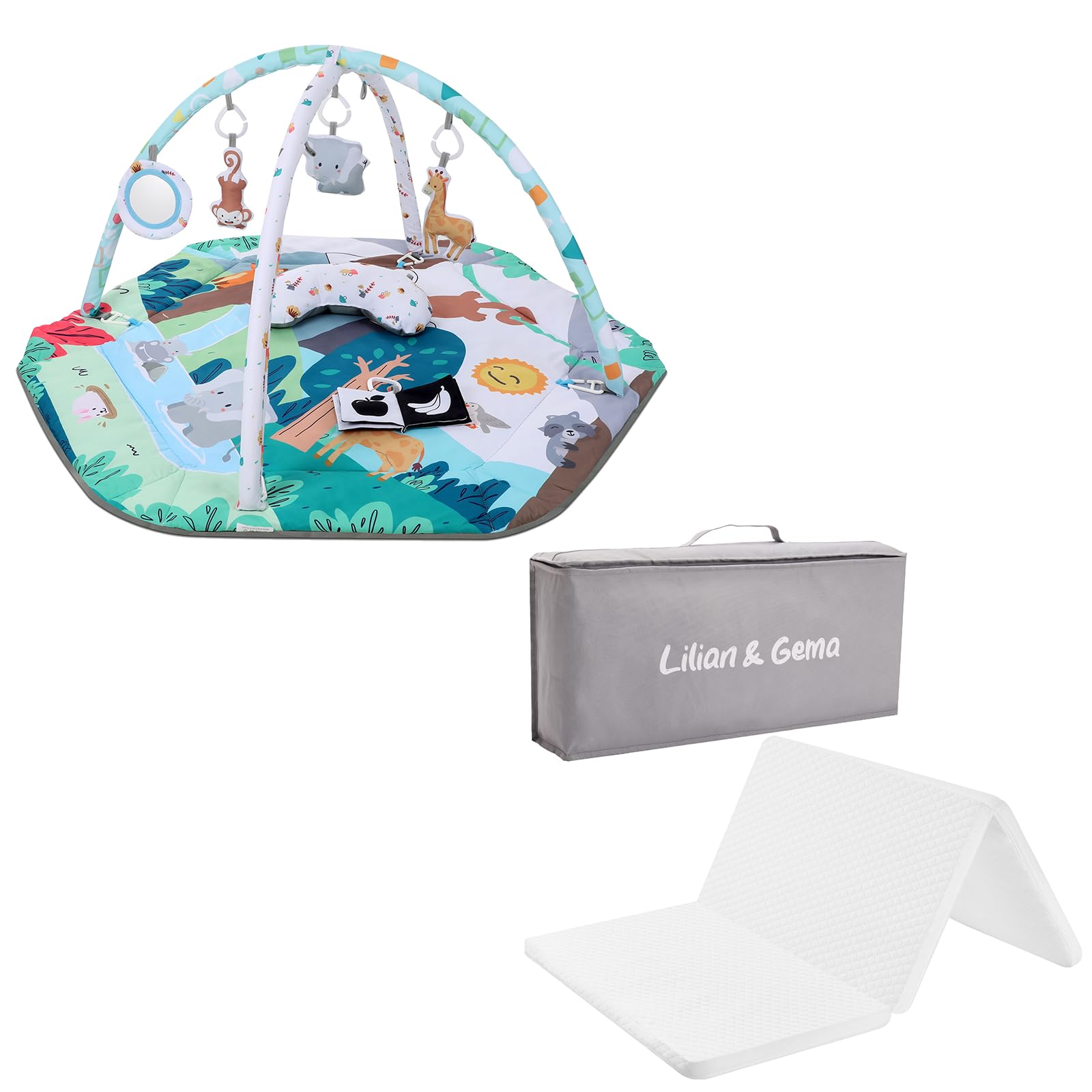 Lilian&amp;Gema Pack and Play Mattress 38"x26"x1.5" Baby Play Gym Mat