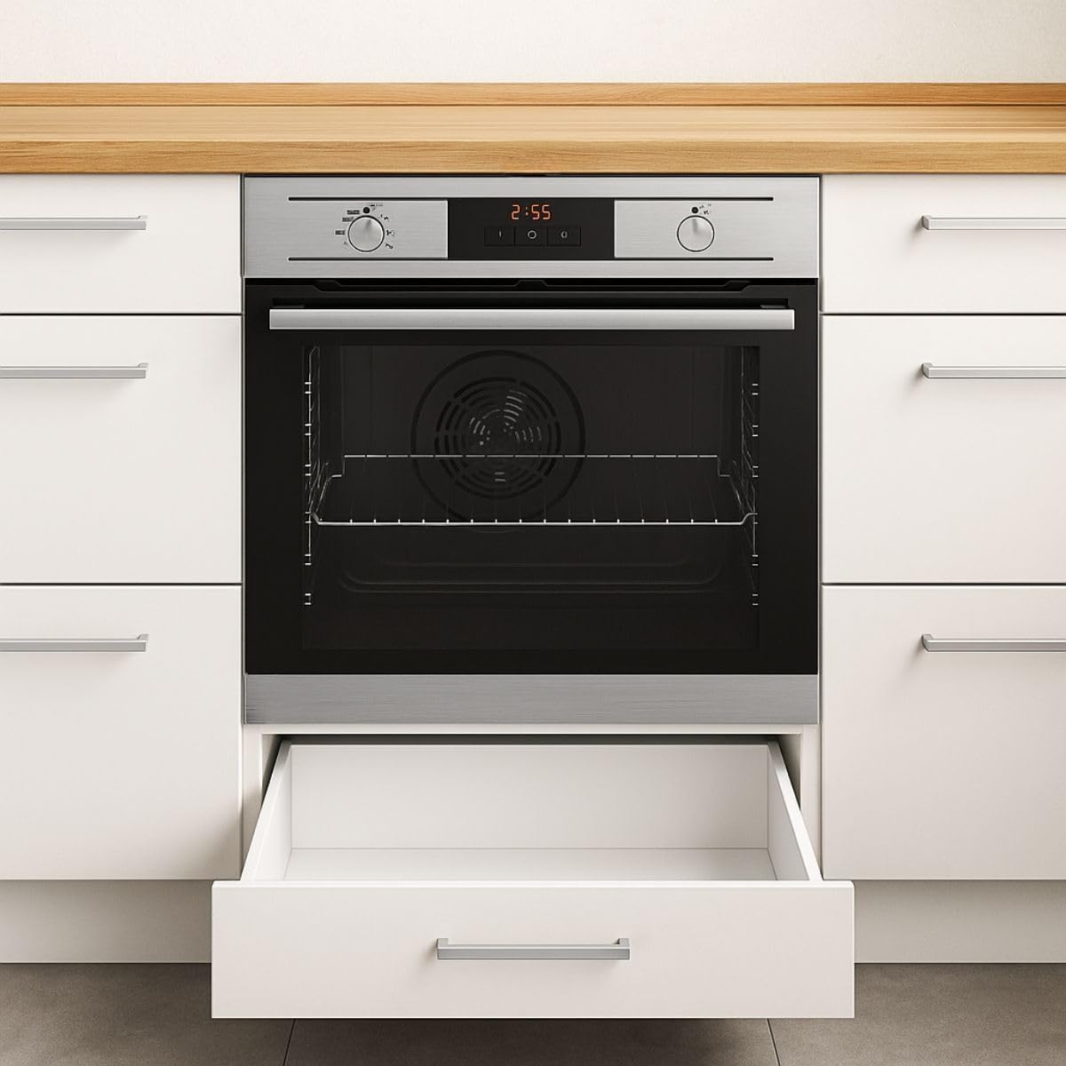 Backofenschrank für Einbauherd 60 cm weiß Unterschrank Backofen Herd