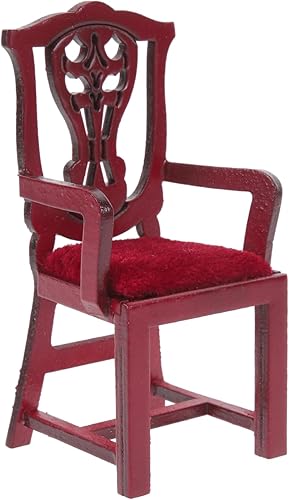 Decoración del hogar, decoración del hogar, silla de muñeca de madera, silla en miniatura, sillas de madera, silla de escala 1/12, silla para