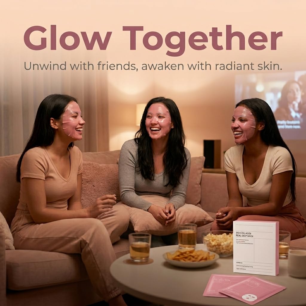 4 Pack Collagen Face Mask Overnight HydrogelMask Boost The Appearance Oasticity And Rrefine Pores Promotes A plump, Radiant Deep Surface Hydration For A revitalized, Smooth Skin Mother's Day Mom gift