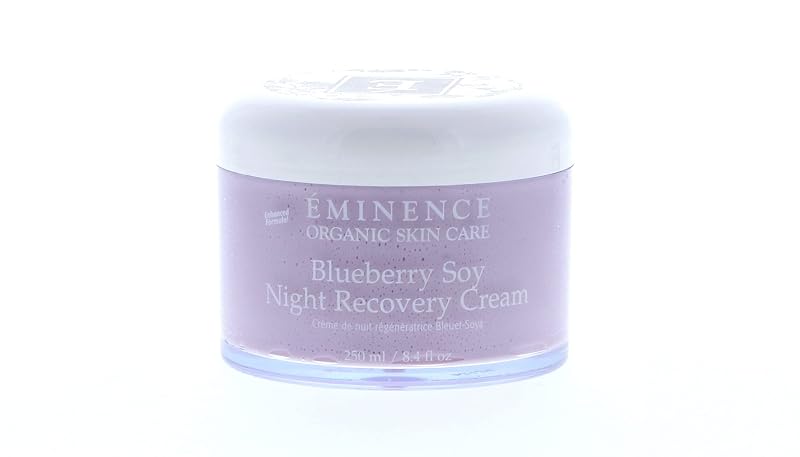 Eminence Organic Skincare Blueberry Soy Night Recovery Cream, creme noturno com mirtilo e soja, 238 g