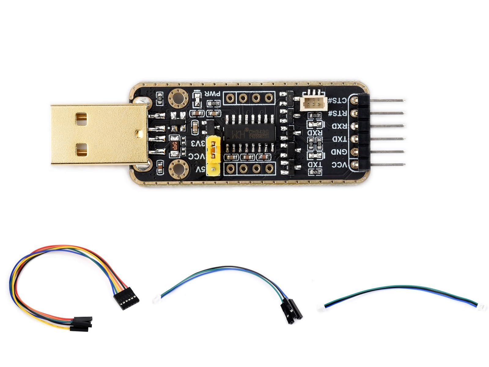 waveshare for Raspberry Pi 5 USB to UART Debugger Module,6PIN/3PIN Cable Connecting with Raspberry Pi 5,High Baud Rate Transmission,Supports Mac, Linux, Android, Windows 7/8/8.1/10/11