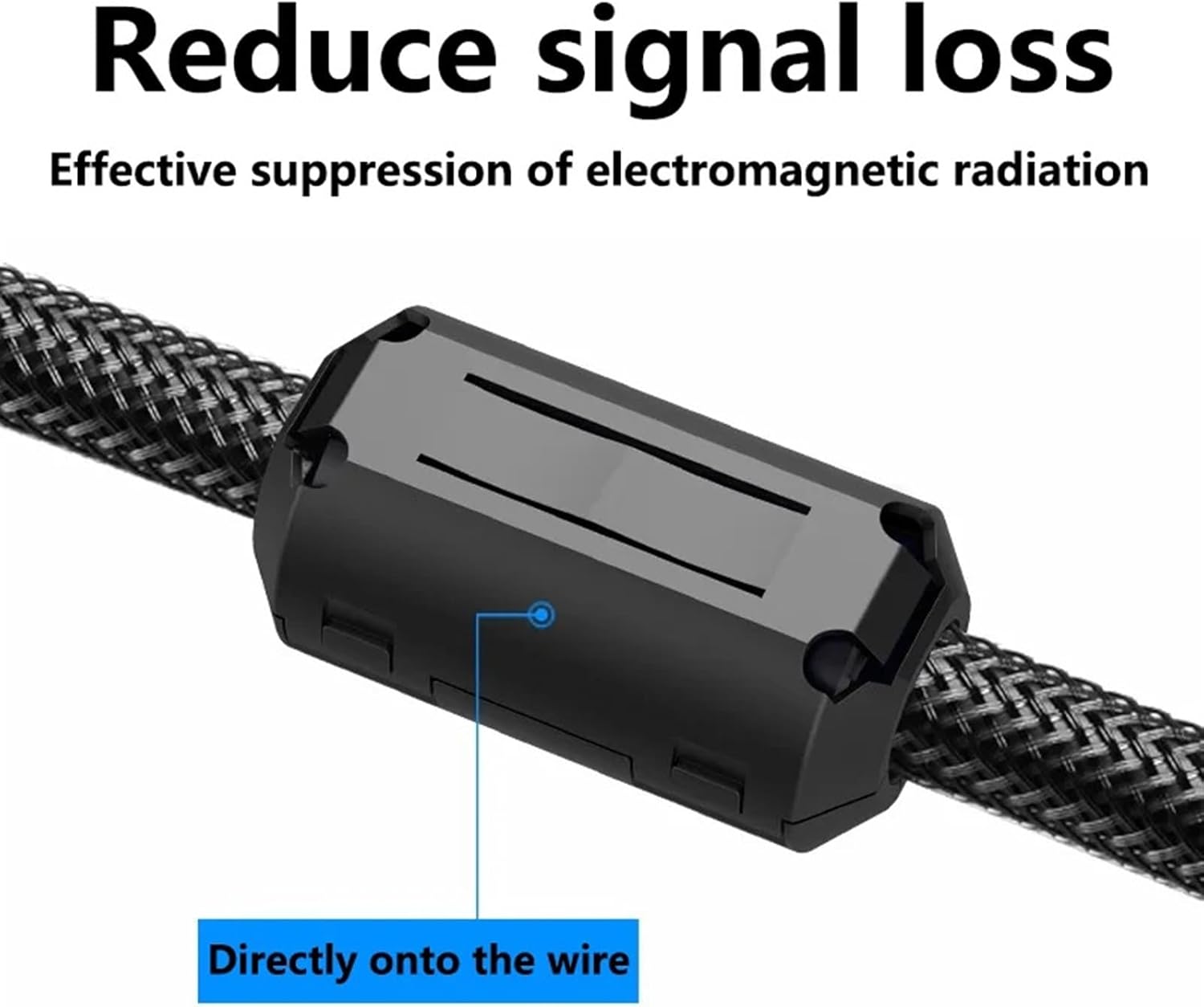 20PCS 3.5/5/7/9/13mm Ring Core Ferrite Bead Clamp Choke Coil Noise Filter Clip Snap Cable (Color : 3.5mm-ui1000, Size : 20 PCS)